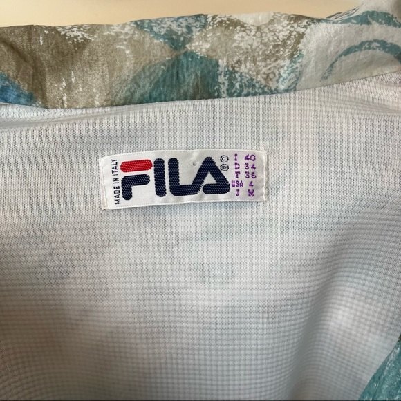 Rare Vintage 80s Fila Zip Up Windbreaker Abstract Print S - Picture 11 of 14